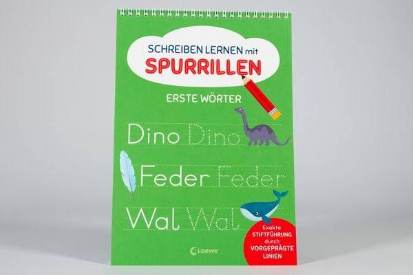 Schreiben lernen mit Spurrillen - Erste Wörter