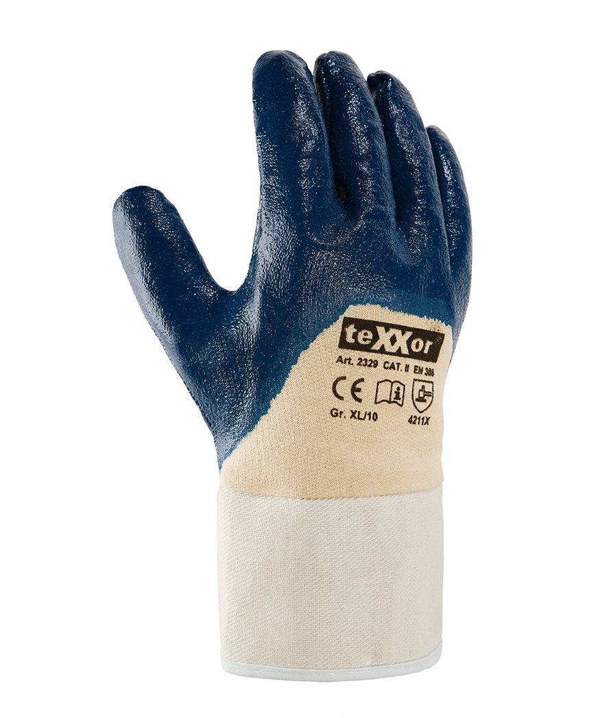 2329 teXXor blau 3/4 teilbeschichtet Nitril-Handschuh mit Stulpe 144x Gr. 11