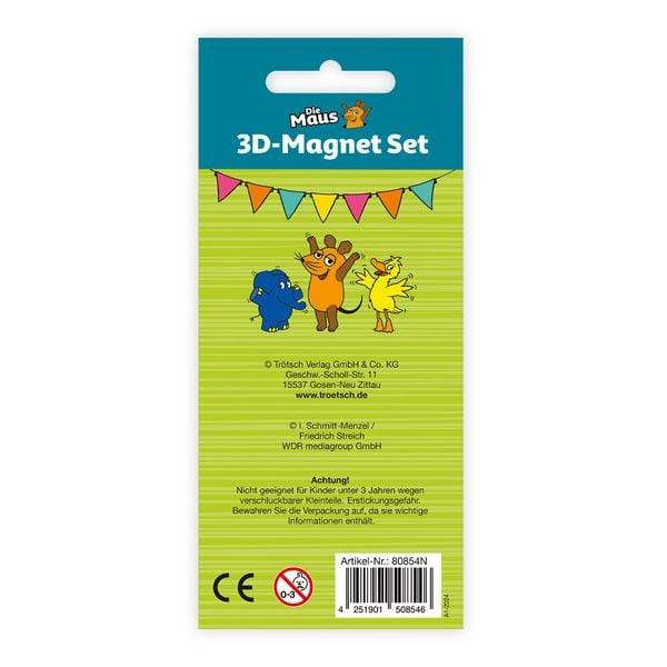 Trötsch Die Maus 3er Set Magnete Drei Freunde