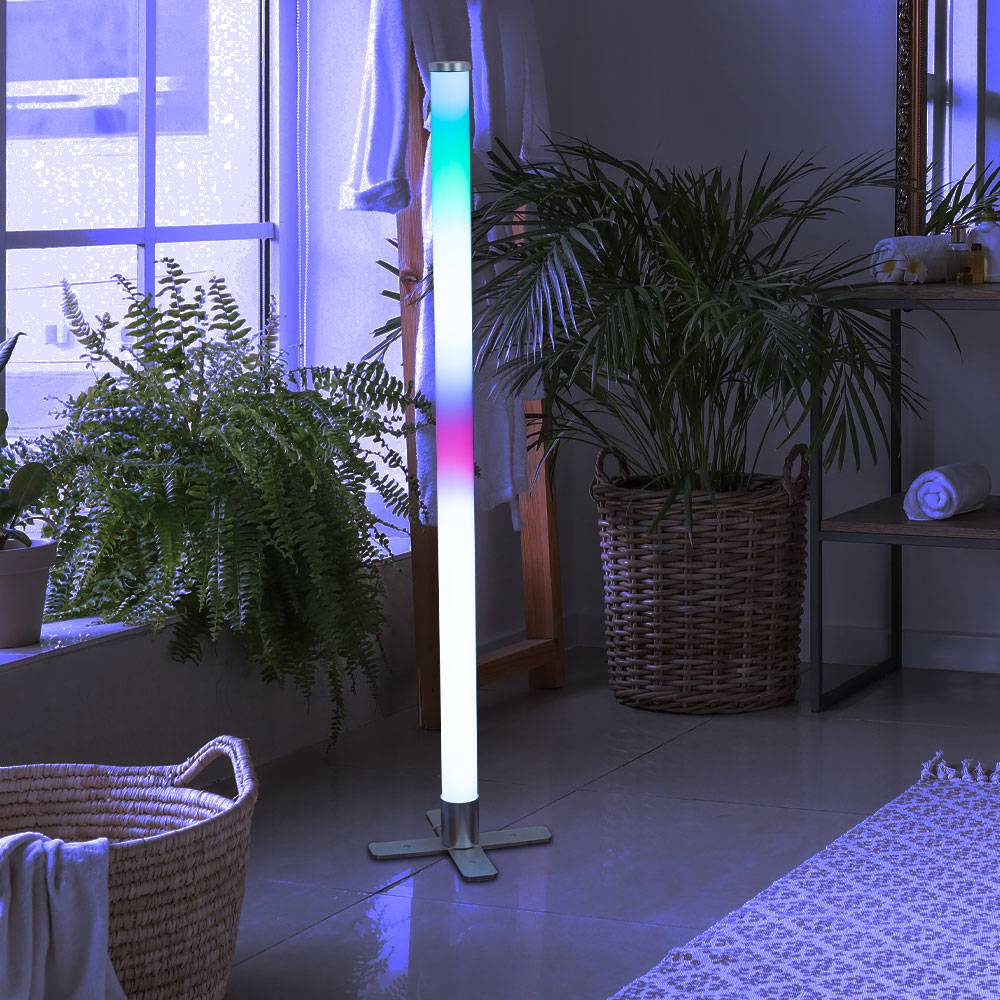 RGB Stehleuchte mit Fernbedienung LED Wandlampe Farbwechsel dimmbar Stehlampe Music Sync, CCT viele Modi, 10 Watt, 2700-5000K, H 103 cm