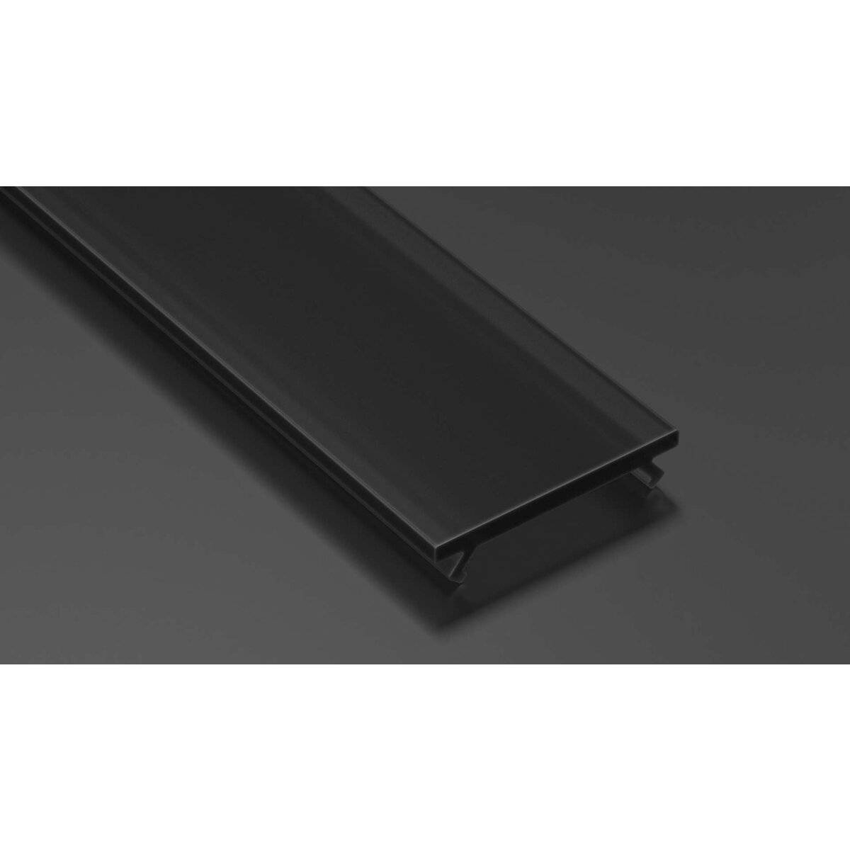 LED Aluminium Profil Leiste Silber | Typ RETO Vielseitig einsetzbar | Mit Endkappe | Schwarz Abdeckung | 1m