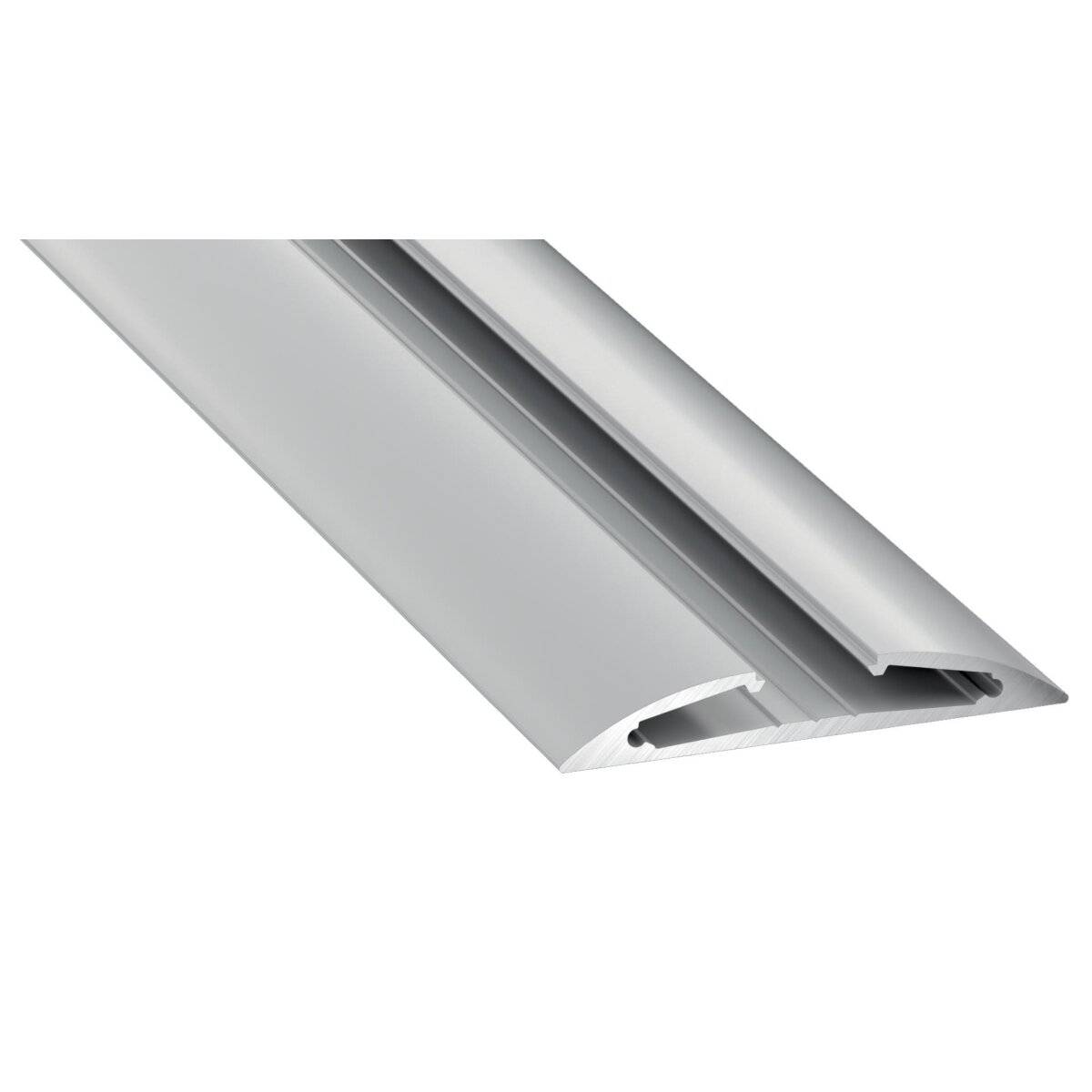 LED Aluminium Profil Leiste Silber | Typ Z Vielseitig einsetzbar | Mit Endkappe | Gefroren Abdeckung | 1m