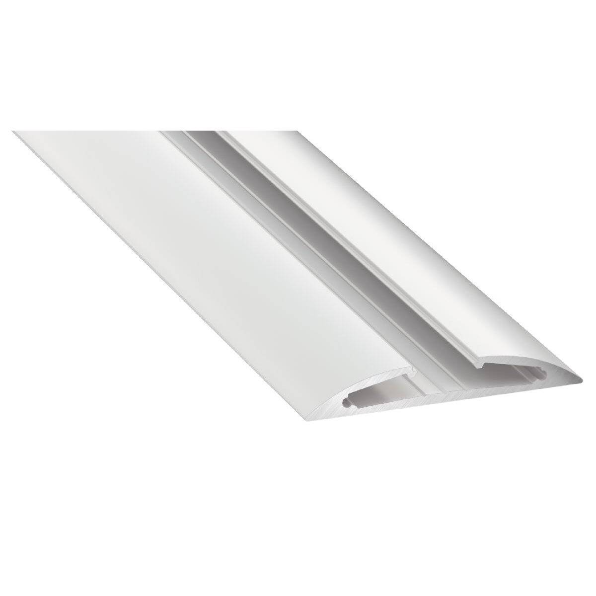 LED Aluminium Profil Leiste Weiß | Typ Z Vielseitig einsetzbar | Mit Endkappe | Milchig Abdeckung | 1m