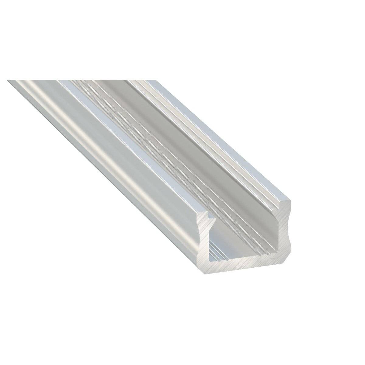 LED Aluminium Profil Leiste Weiß | Typ MICO | Mit Endkappe und Montagehalterung | Schwarz Abdeckung | 1m