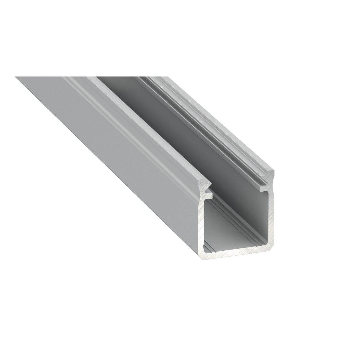 LED Aluminium Profil Leiste Silber | Typ RETO Vielseitig einsetzbar | Mit Endkappe | Transparent Abdeckung | 1m