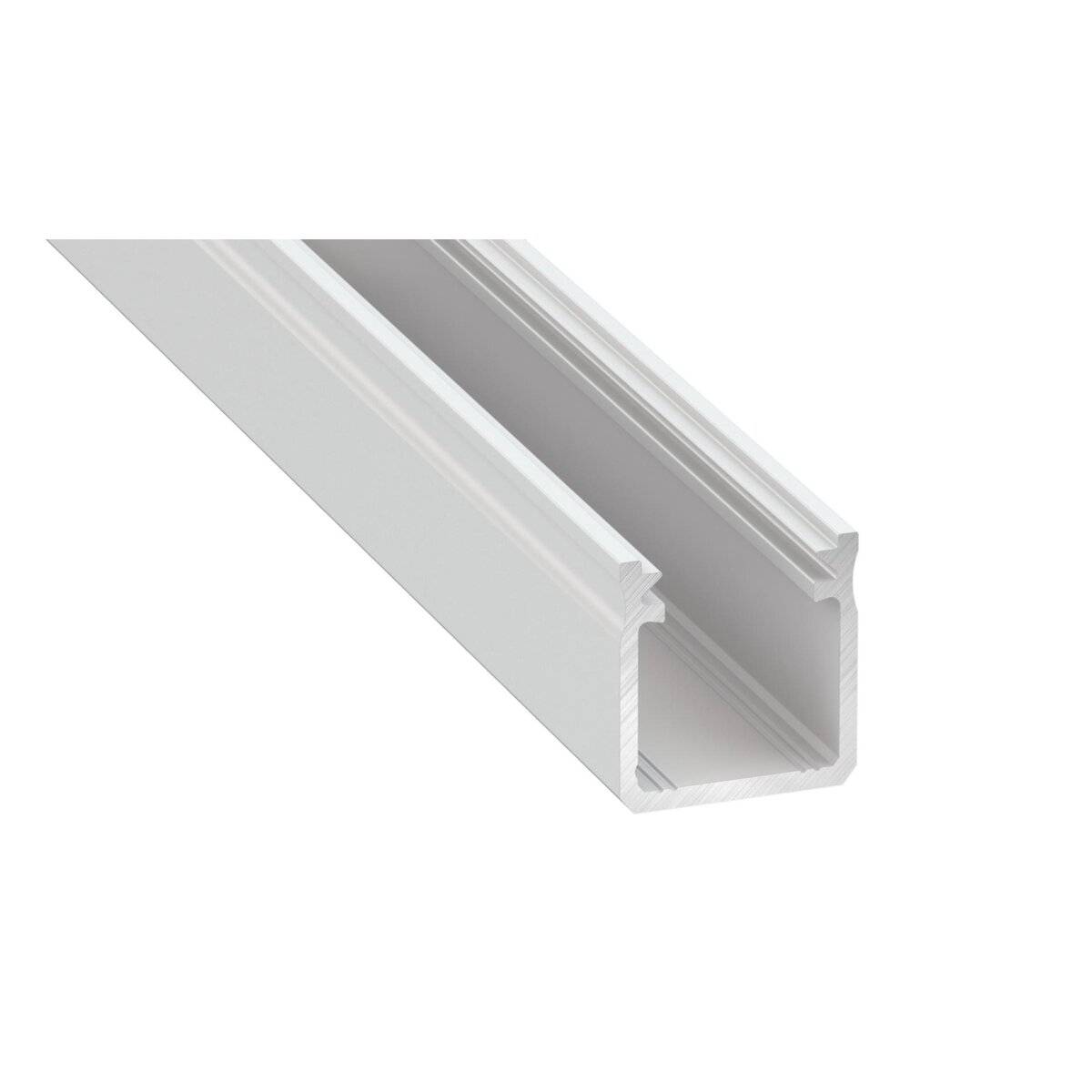 LED Aluminium Profil Leiste Weiß | Typ RETO Vielseitig einsetzbar | Mit Endkappe | Milchig Abdeckung | 1m
