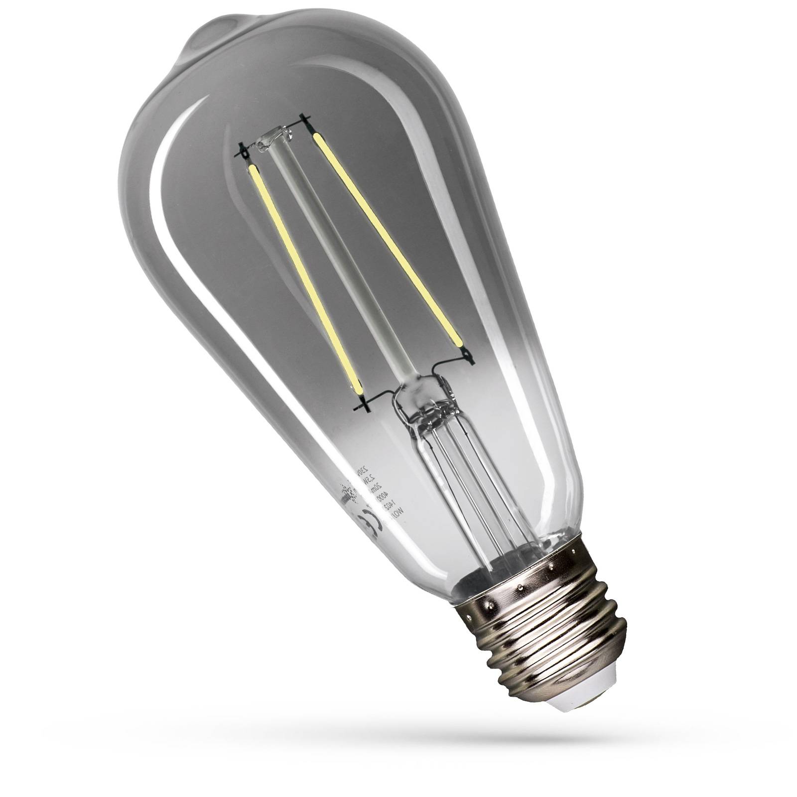 Spectrum LED E27 ST65 Rauchglas 2,5W =16Watt 150lm Modern 270° Edison 4000K Neutral