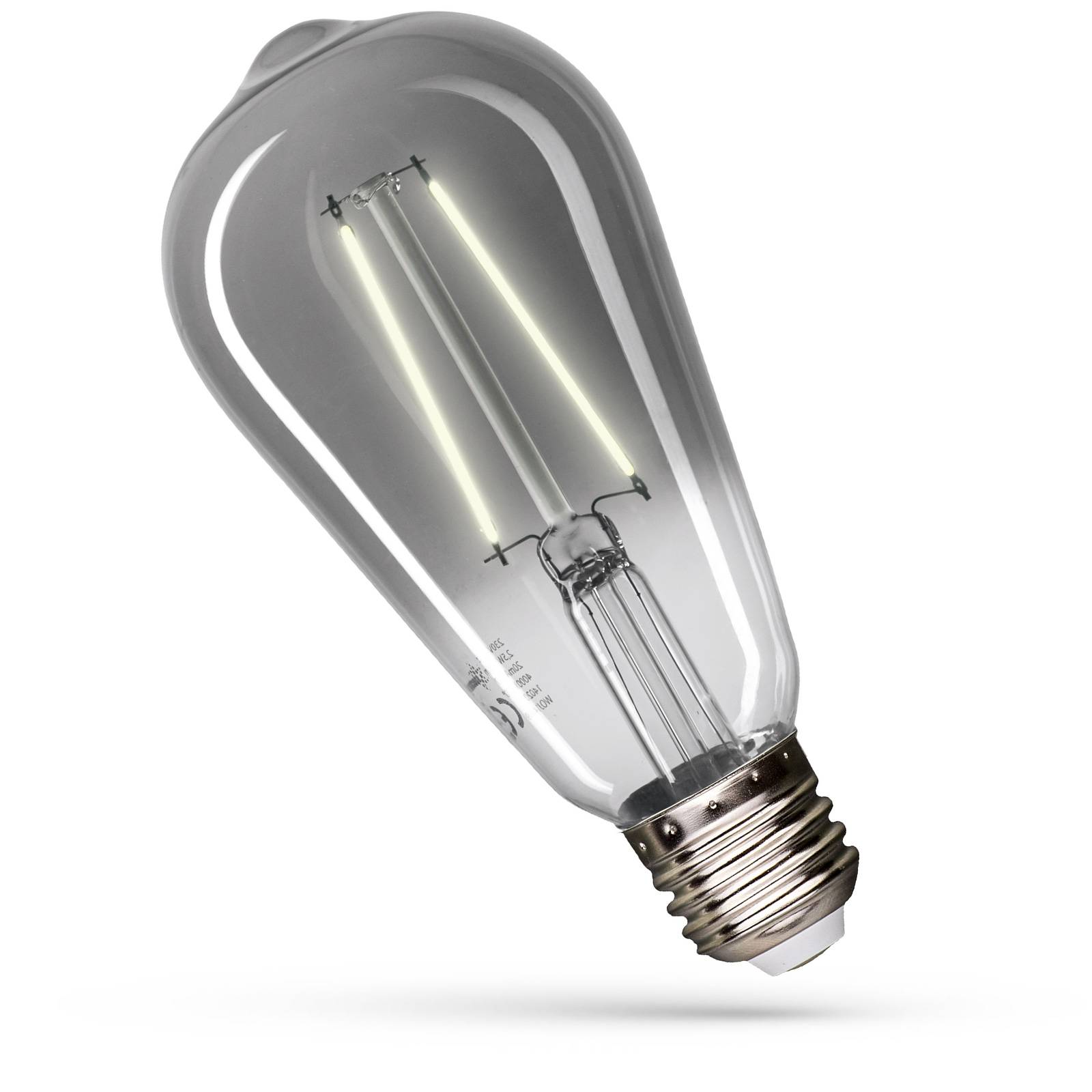 Spectrum LED E27 ST65 Rauchglas 2,5W =16Watt 150lm Modern 270° Edison 4000K Neutral