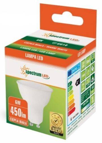 Spectrum LED GU10 6W = 60W Spot 120° Reflektor 230V Strahler 450lm Warmweiß 3000K
