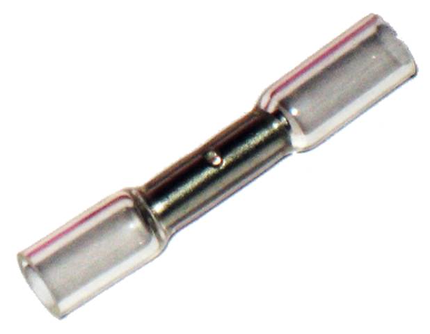 (65.001) Schrumpfschlauch Stoßverbinder 0,1mm²-0,5mm² Transparent mit Kleber Typ CSSV (100 Stück)