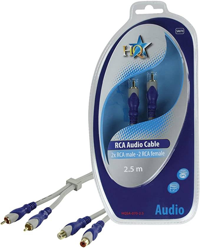 HQ STANDARD 2X CINCH ST. - 2X CINCH KUPPLUNG , 2,5m