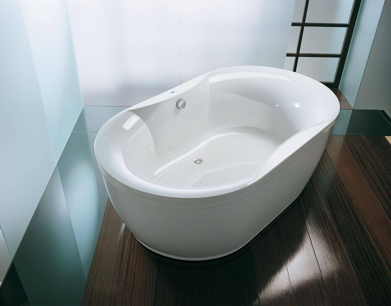 Schröder Badewanne Oval Glorus 190x110x49,5 cm weiß, Schürze u. Ab- u.Überlaufgar.