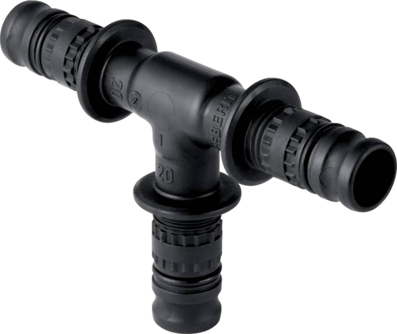 Geberit GE Mepla T-Stück, gleich, PVDF, d 63 mm, 1 Stk.