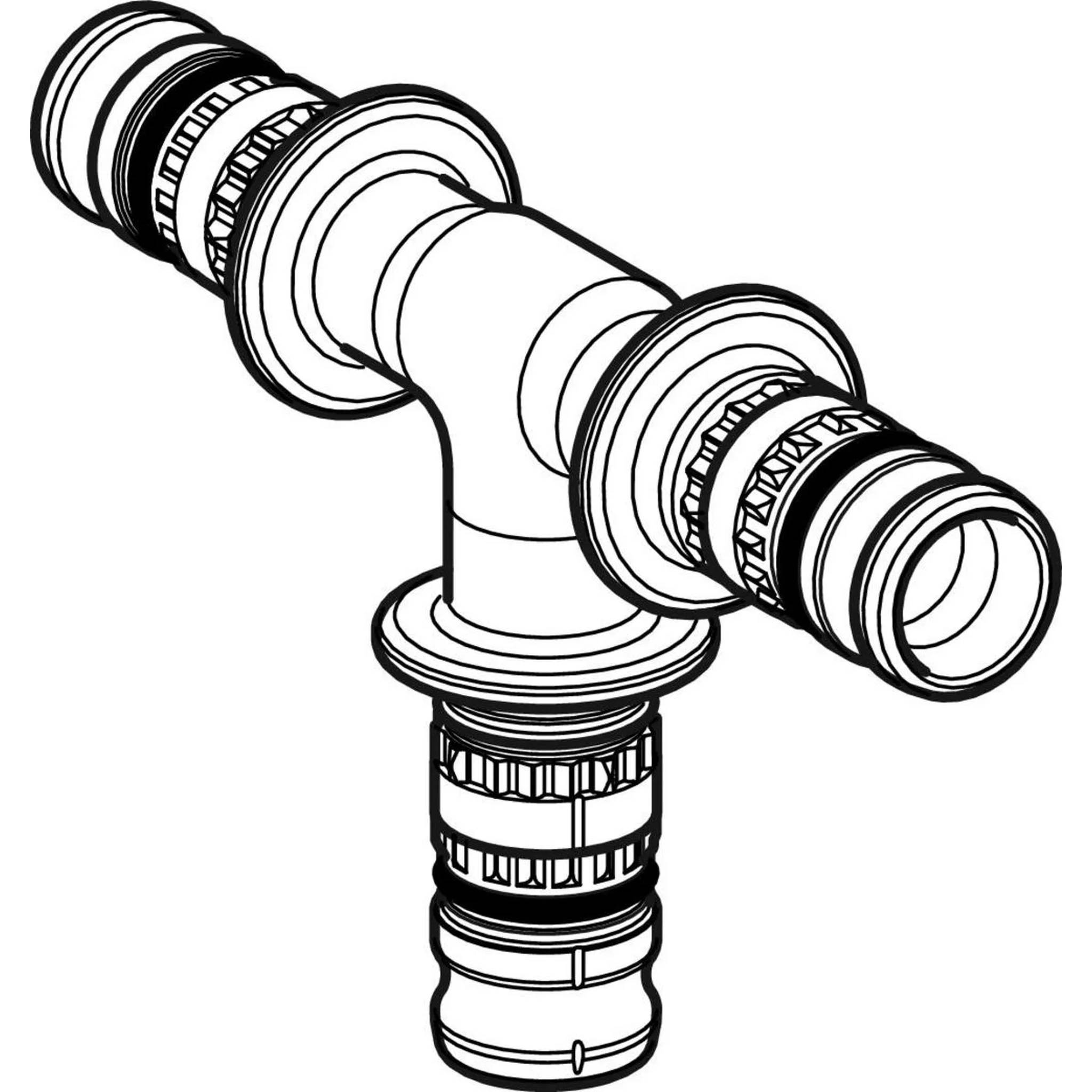 Geberit GE Mepla T-Stück, gleich, PVDF, d 63 mm, 1 Stk.