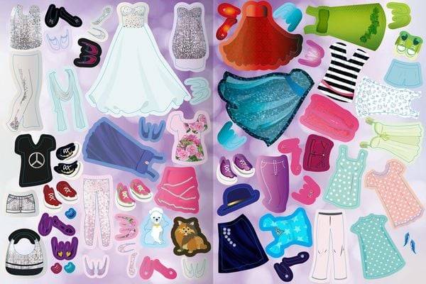 Sticker-Anziehpuppen - Party-Girls