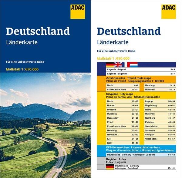 ADAC Länderkarte Deutschland 1:650.000
