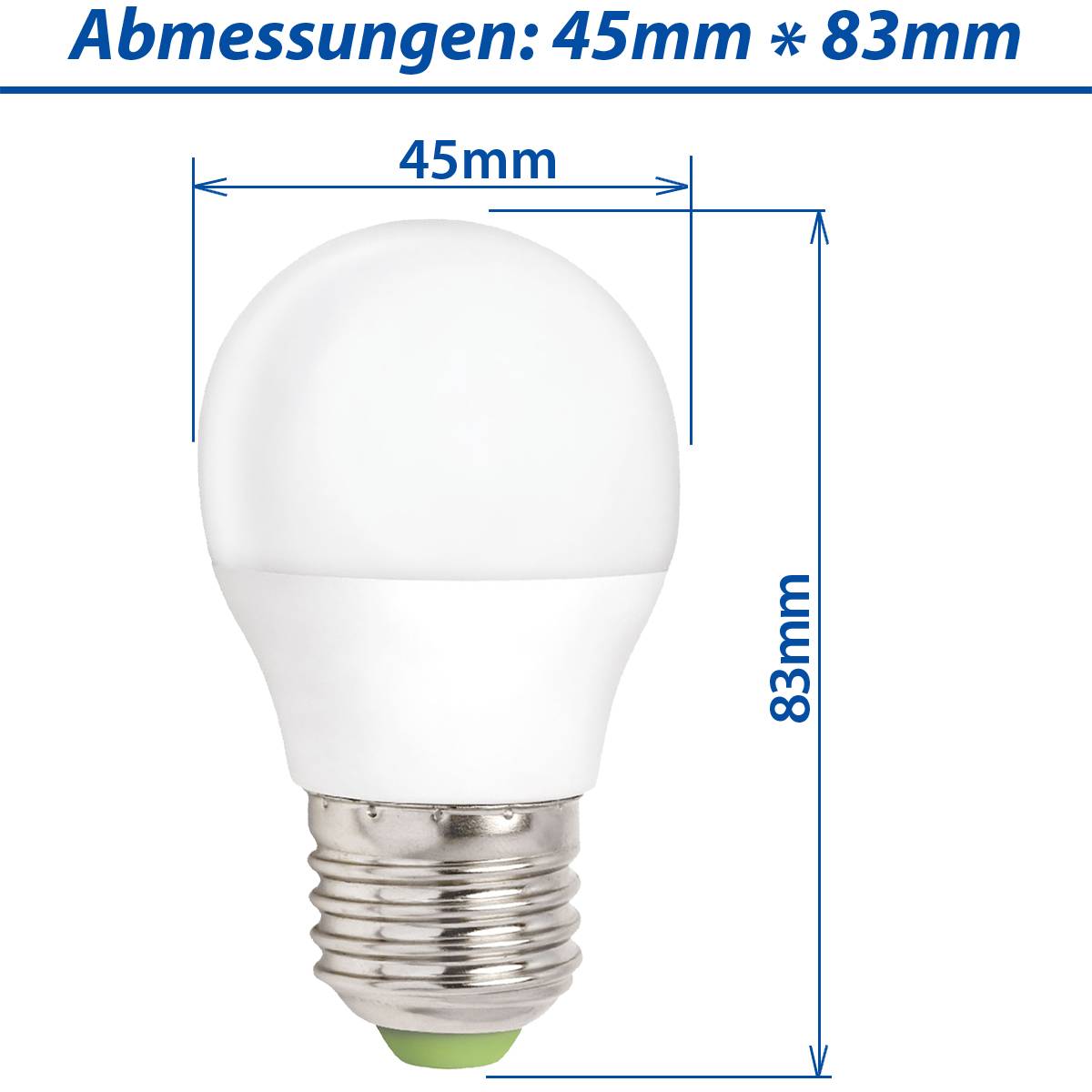 Spectrum LED E27 G45 Tropfen 6W = 42W Kugel 520lm Lampe Birne Kaltweiß 6000K DIMMBAR