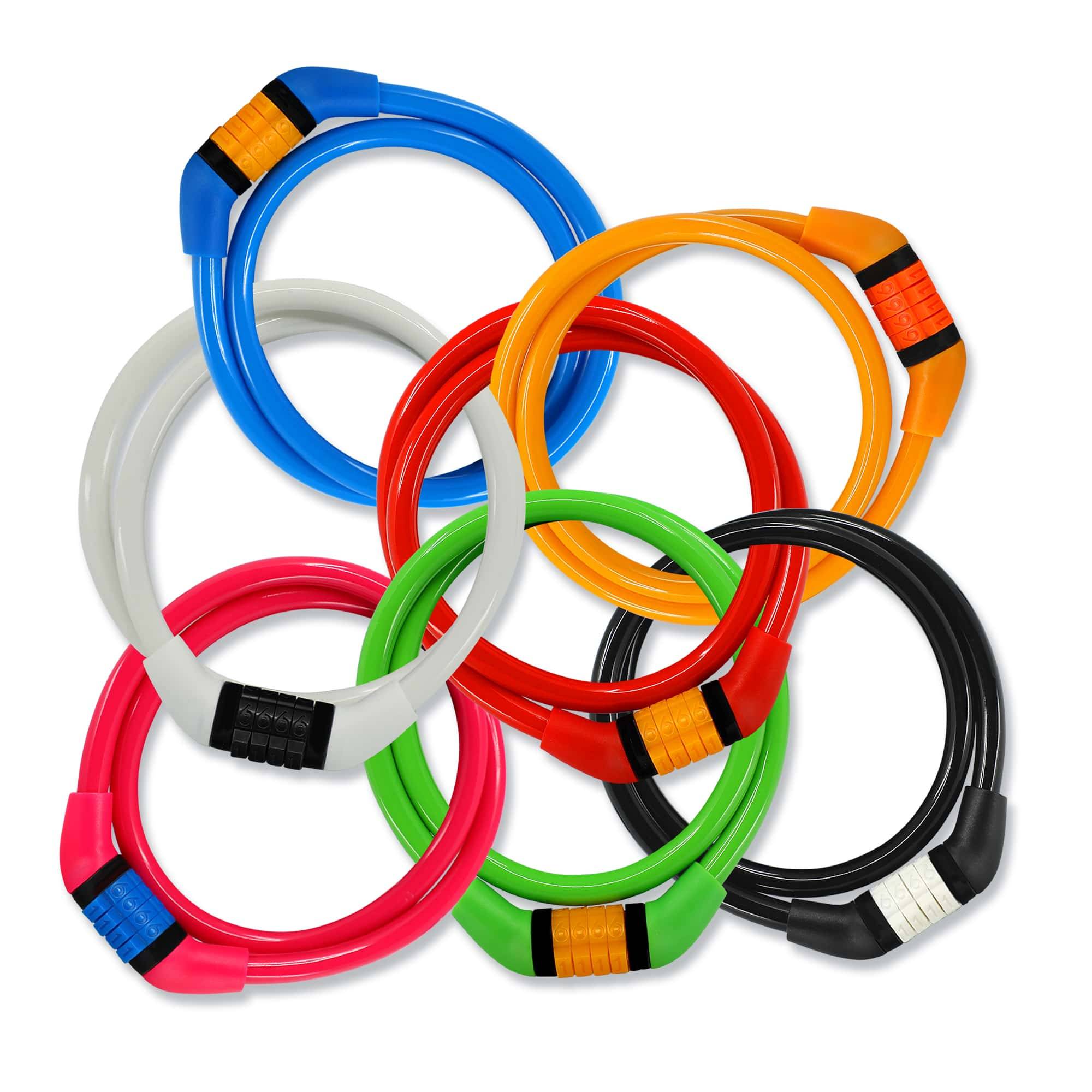 Fahrradschloss für Kinder und Erwachsene |Blau|Crazy Safety |Bunt & einfach