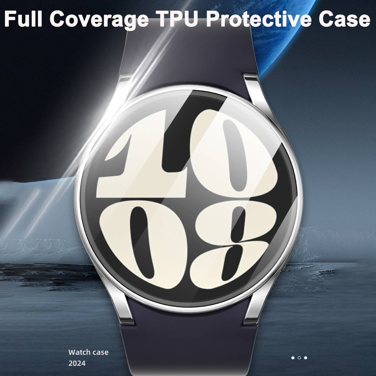 Für Samsung Galaxy Watch 7 44mm Full Cover Watch TPU Hülle Transparent