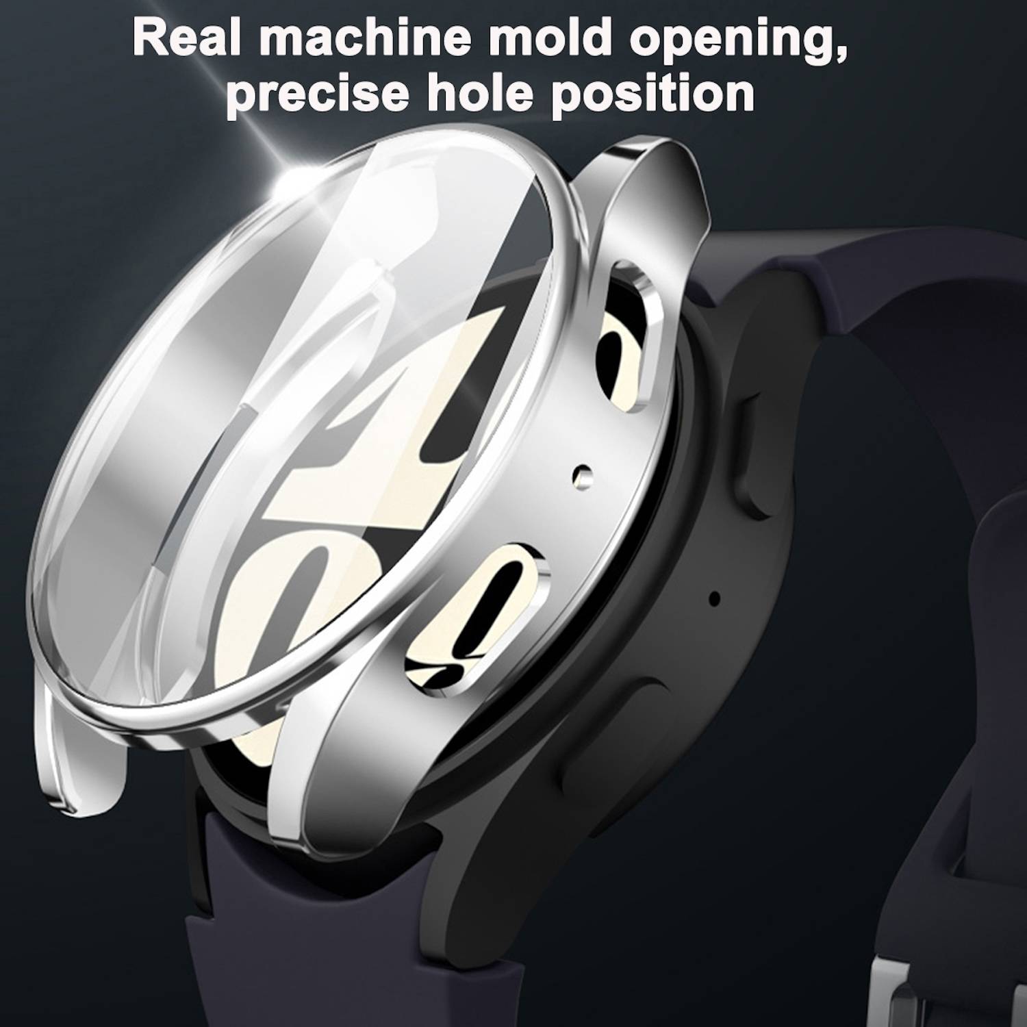 Für Samsung Galaxy Watch 7 44mm Full Cover Watch TPU Hülle Case Gold