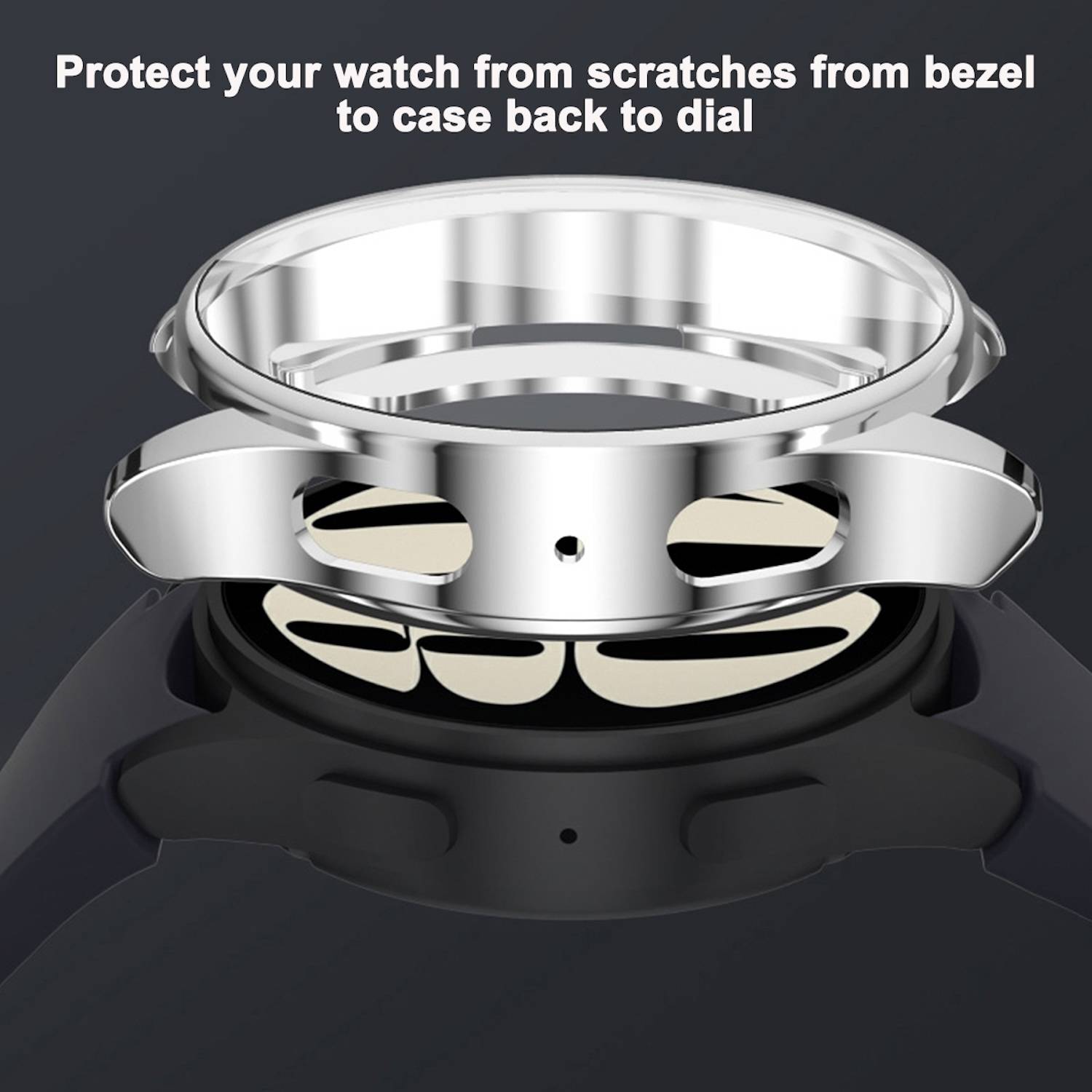 Für Samsung Galaxy Watch 7 40mm Full Cover Watch TPU Hülle Transparent