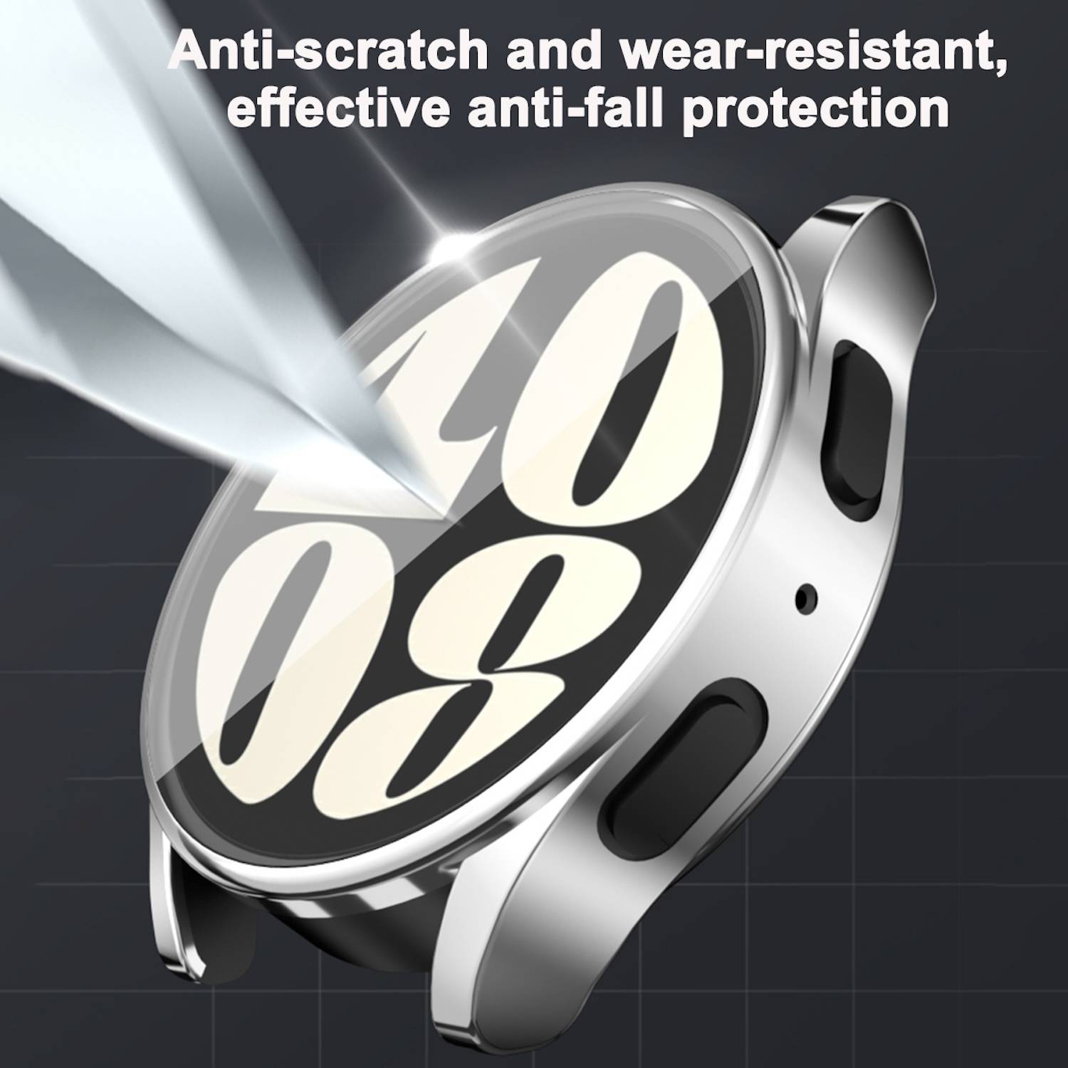 Für Samsung Galaxy Watch 7 40mm Full Cover Watch TPU Hülle Transparent