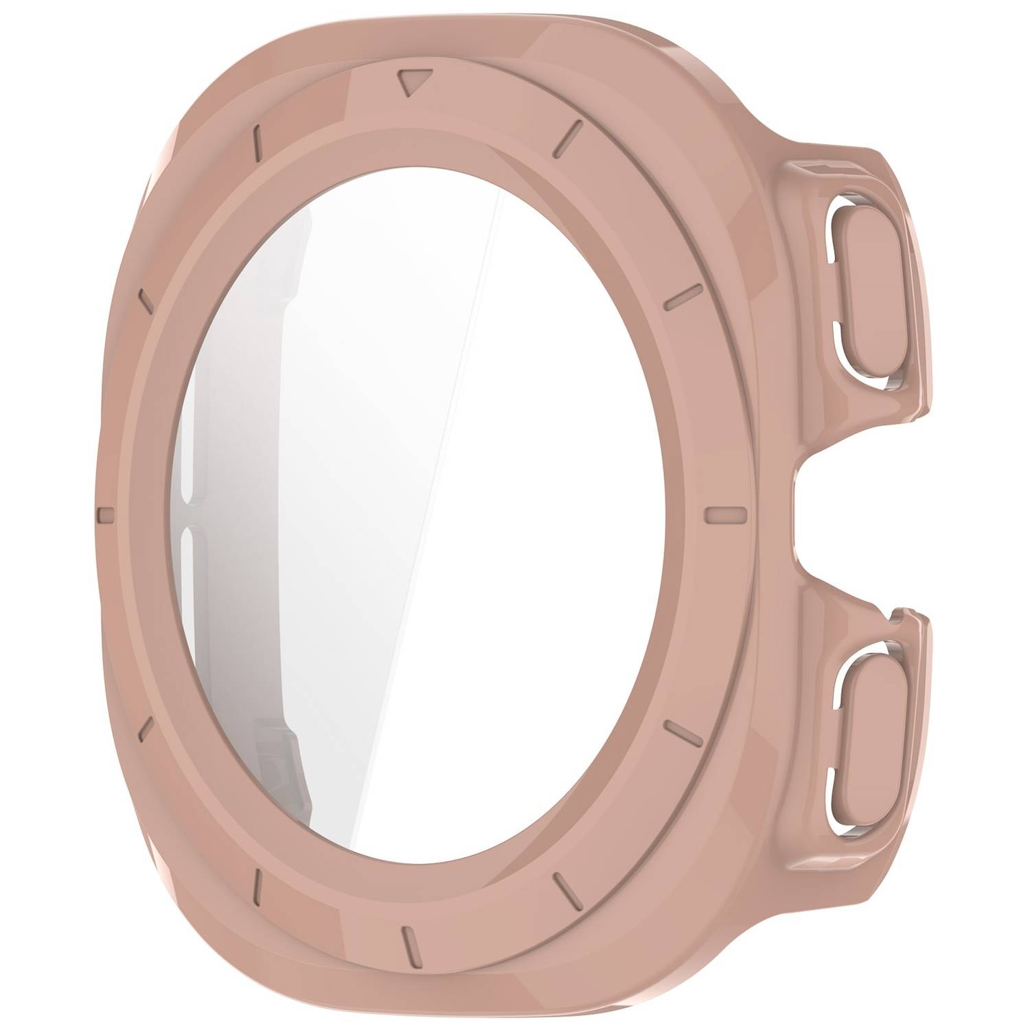 Für Samsung Galaxy Watch Ultra 47mm PC Watch Hülle + Hart Glas Pink