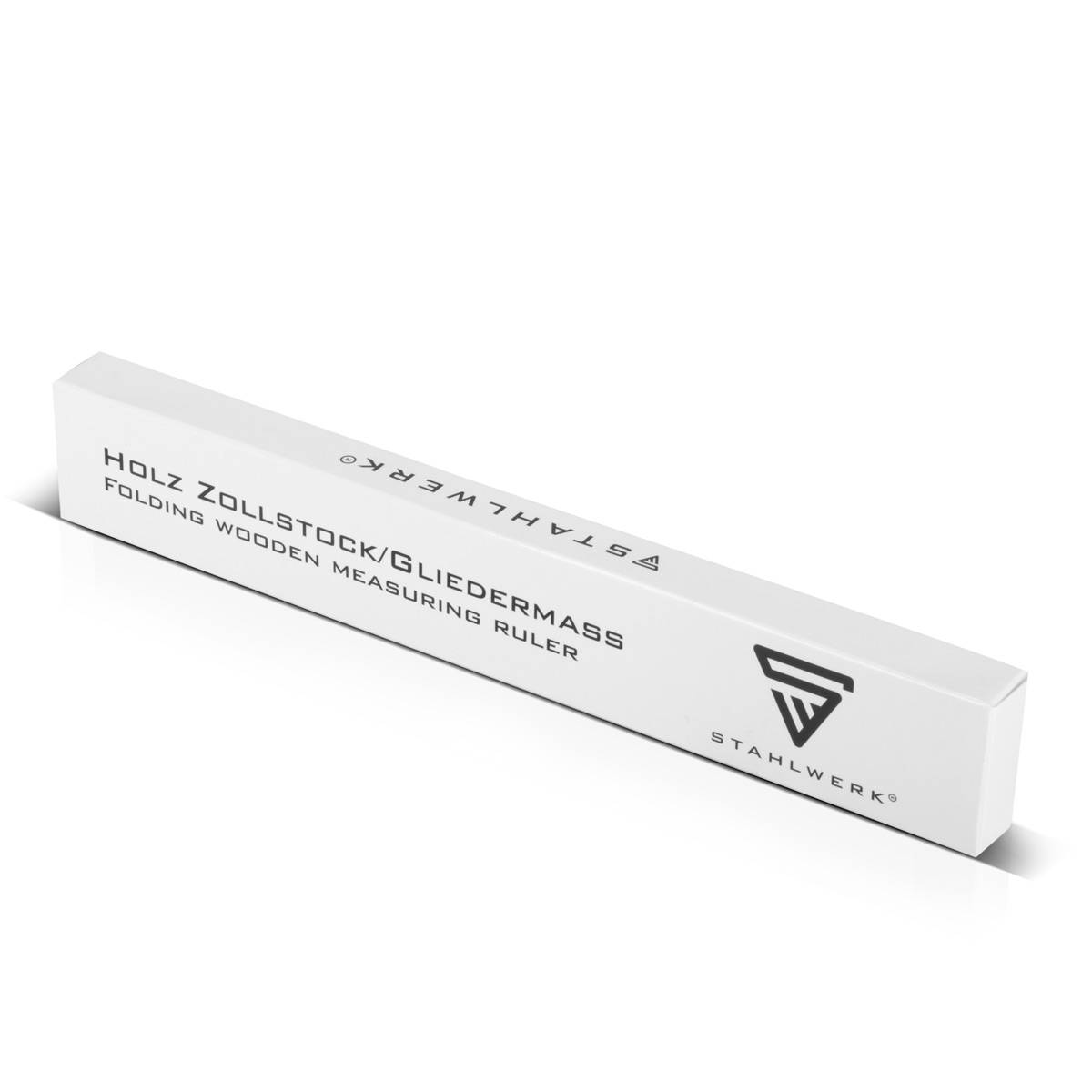 STAHLWERK Zollstock 3er Set 2 Meter präziser Holz-Gliedermaßstab, Meterstab