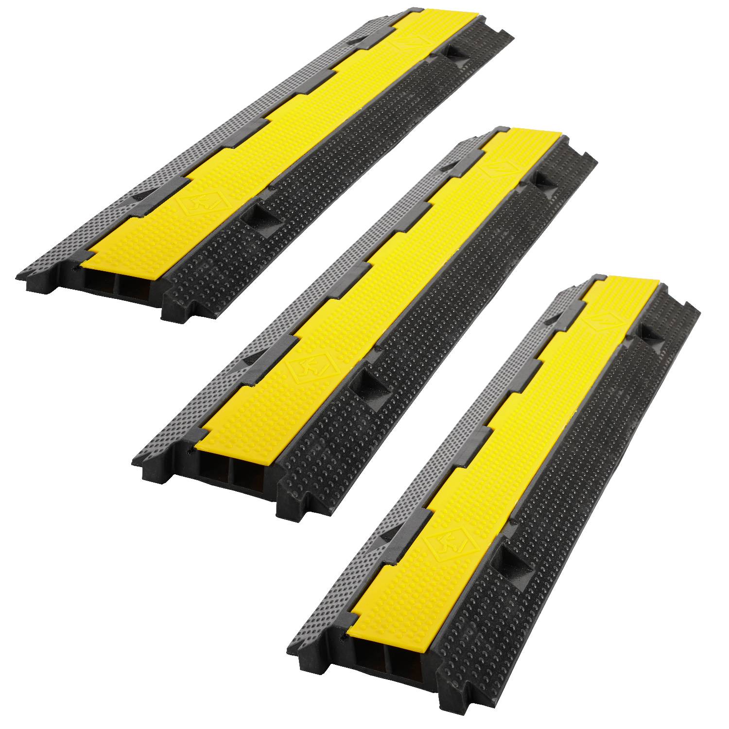 3 Stück Kabelbrücke Rampe Kabelkanal Kanäle 2 Kanal Überfahrrampe Überfahrbar