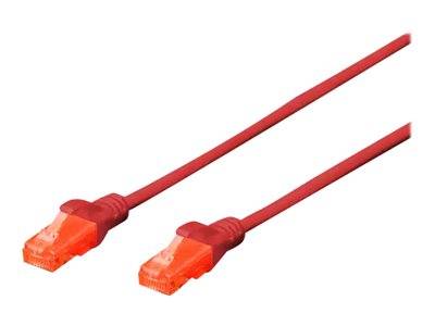 DIGITUS Patchkabel Cat6 U/UTP 2xRJ45 1.0m rot LSZH Kabel RJ45 Cat.6
