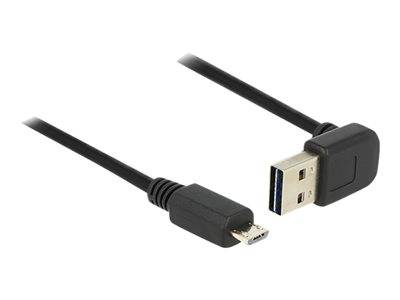 DELOCK USB Kabel A -> Micro-B St/St 1.00m 90°sw Easy USB Multimedia-Technik USB-Kabel