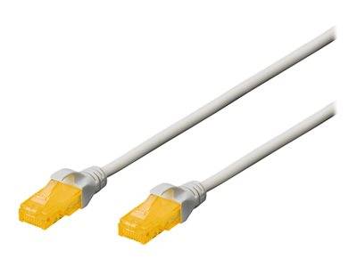 DIGITUS Patchkabel RJ45 U/UTP Cat6A 10.00m grau m. Hebelschu Polybeutel Kabel Cat.6