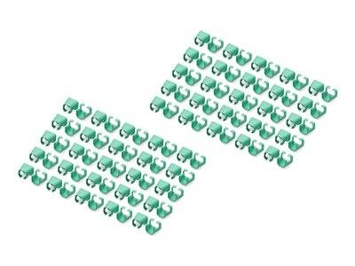 DIGITUS Farbclips für Patchkabel RJ45 100 Stück grün Kabel Cat.6