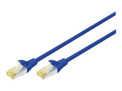 DIGITUS CAT 6A S/FTP Patchkabel, 10 Stück, 0,25m, blau Kabel Patchkabel RJ45 Cat.6