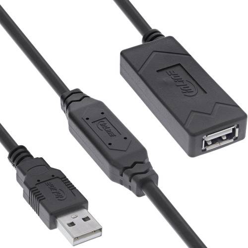 InLine® USB 2.0 Aktiv-Verlängerung, USB-A Stecker/Buchse, 20m Kabel USB & Lightning USB 2.0