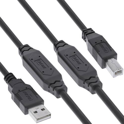 InLine® USB 2.0 Aktiv-Kabel, USB-A Stecker zu USB-B Stecker, 20m Kabel USB & Lightning USB 2.0