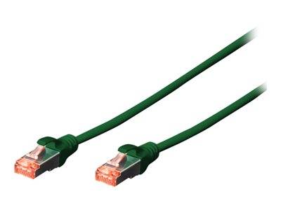DIGITUS CAT 6 S/FTP Patchkabel, 10 Stück, 5m, grün Kabel Patchkabel RJ45 Cat.6
