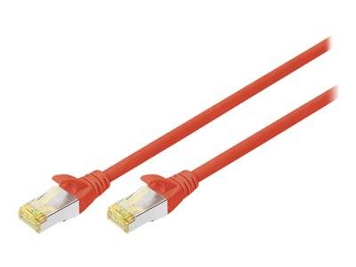 DIGITUS CAT 6A S/FTP Patchkabel, 10 Stück, 3m, rot Kabel Patchkabel RJ45 Cat.6