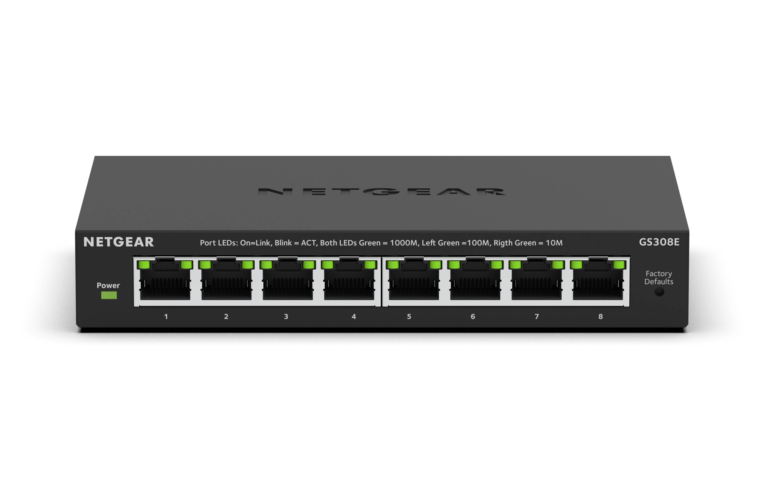 NETGEAR Switch 8x GE GS308E-400EUS Unmanaged Plus Multimedia-Technik Switche