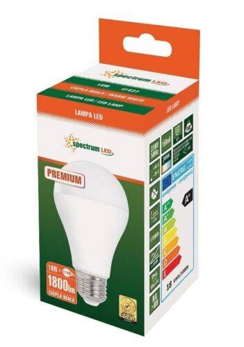 Spectrum LED E27 A70 18W = 114W Birne 180° 1800lm 230V Warmweiß 3000K