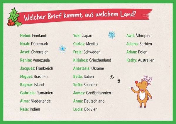 Weihnachtspost aus aller Welt. Adventskalender-Rätsel für Kinder von 8 bis 12
