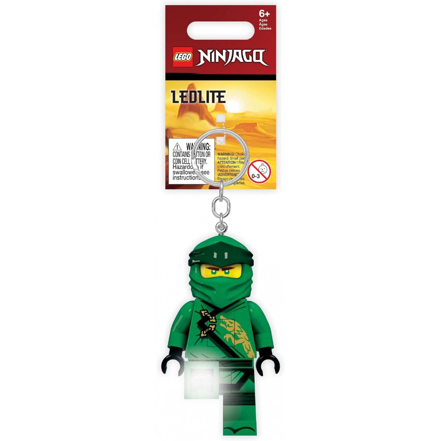 LEGO Ninjago Schlüsselanhänger LED-Taschenlampe Spielzeuge Geschenke für Kinder - 76 mm große Figur