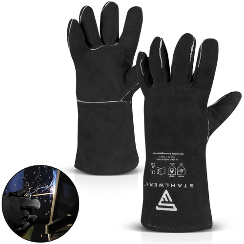 STAHLWERK Schweißerschutzhandschuhe extra robuste Hitzeschutzhandschuhe STAHLWERK Schweißerschutzhandschuhe extra robuste Hitzeschutzhandschuhe