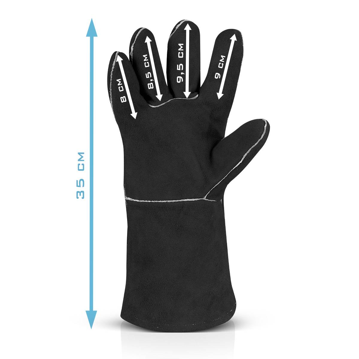 STAHLWERK Schweißerschutzhandschuhe 2er Set extra robuste Hitzeschutzhandschuhe