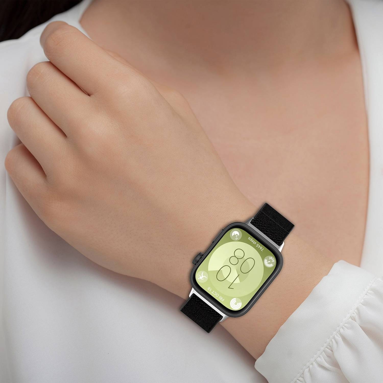 Für Huawei Watch Fit 3 Elastisches Sport Nylon Armband Smart Ersatz M9