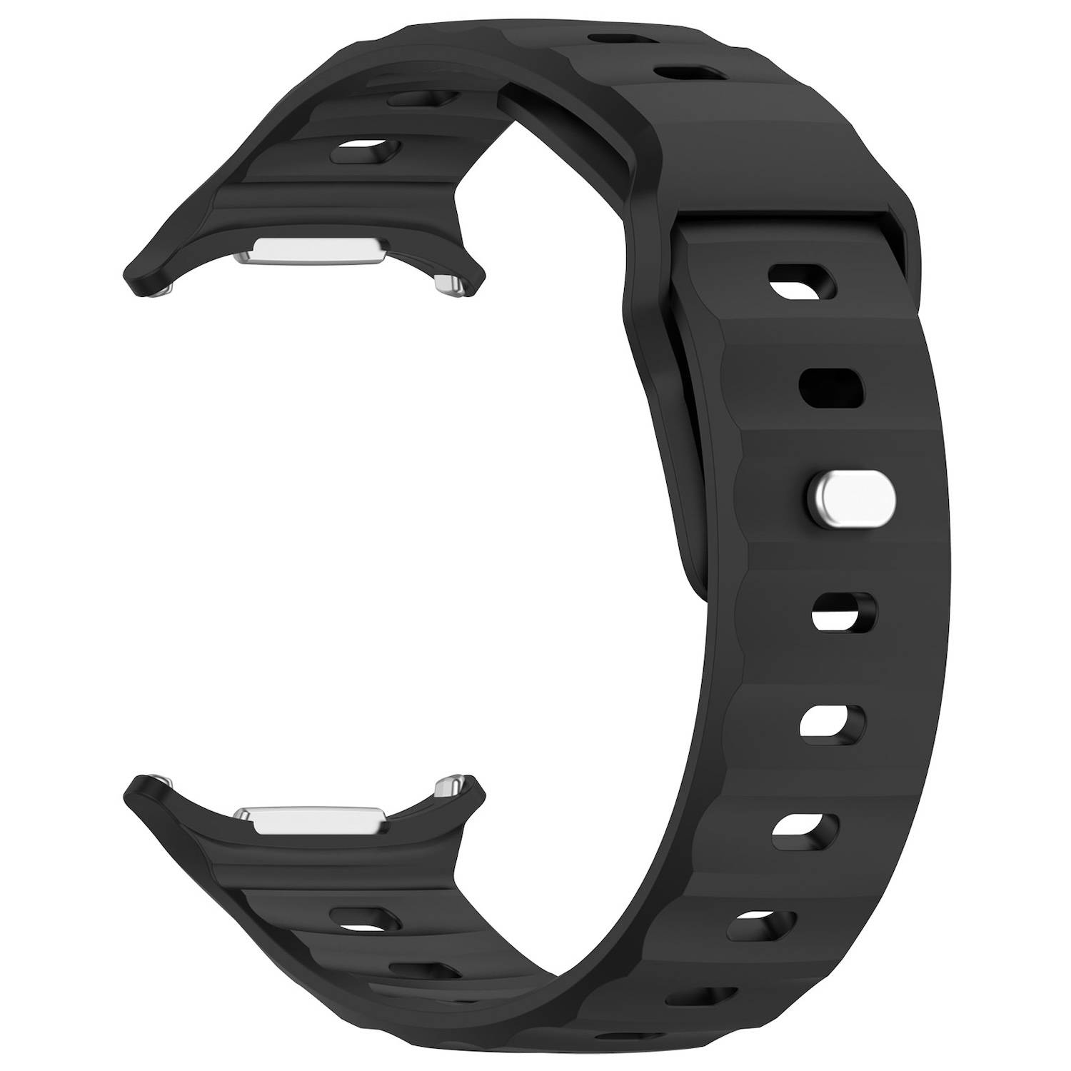Für Samsung Galaxy Watch Ultra 47mm Solid Color Silikon Band Schwarz
