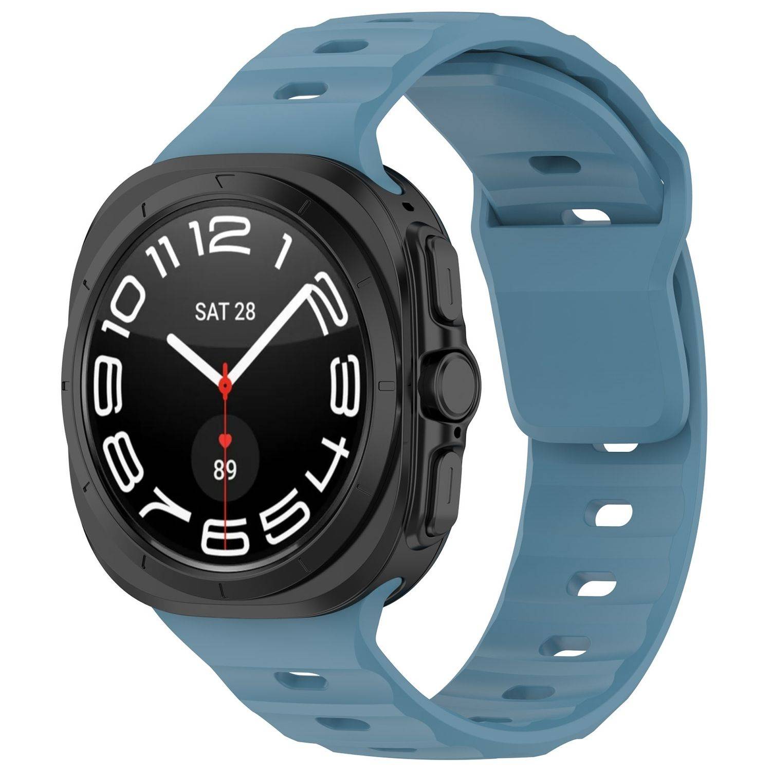 Für Samsung Galaxy Watch Ultra 47mm Solid Color Silikon Arm Band Blau
