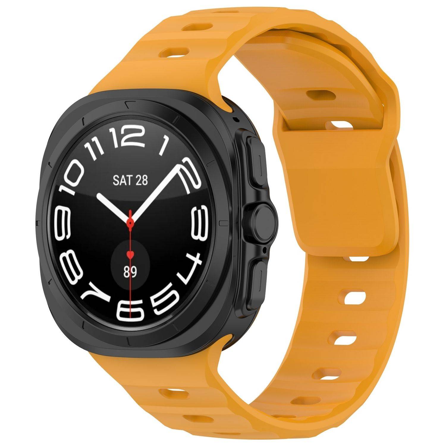Für Samsung Galaxy Watch Ultra 47mm Solid Color Silikon Band Orange