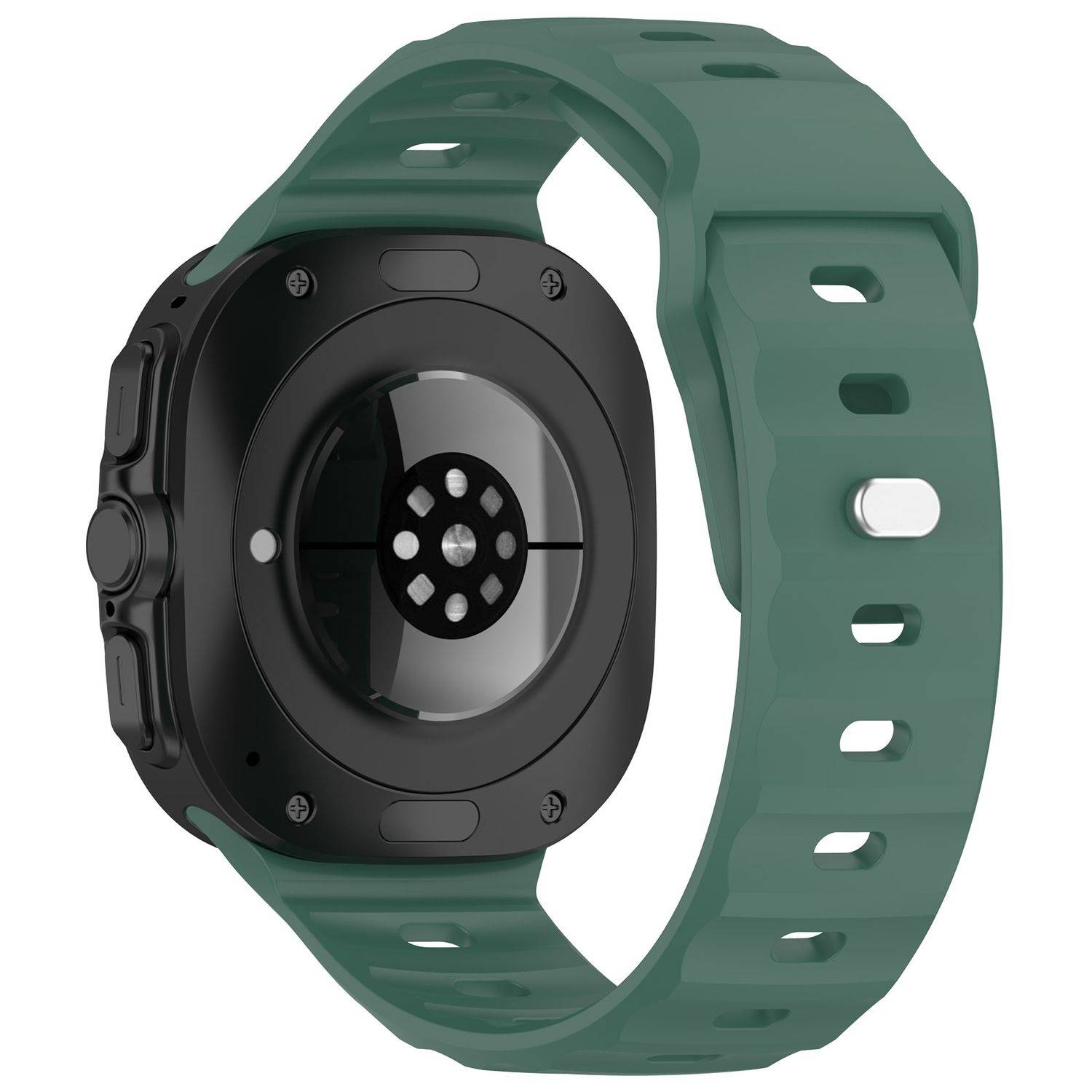 Für Samsung Galaxy Watch Ultra 47mm Solid Color Silikon Arm Band Grün