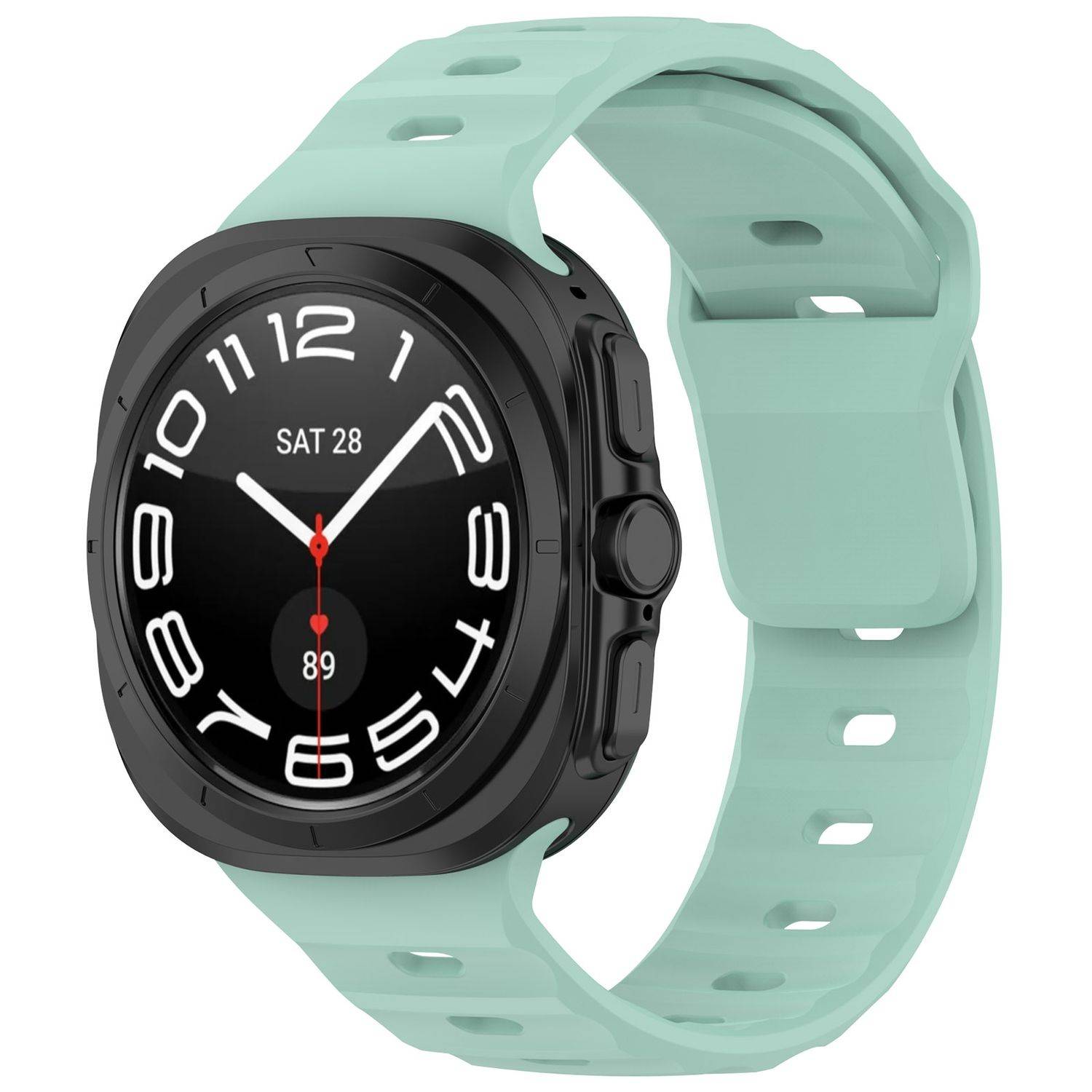 Für Samsung Galaxy Watch Ultra 47mm Solid Color Silikon Band Türkis